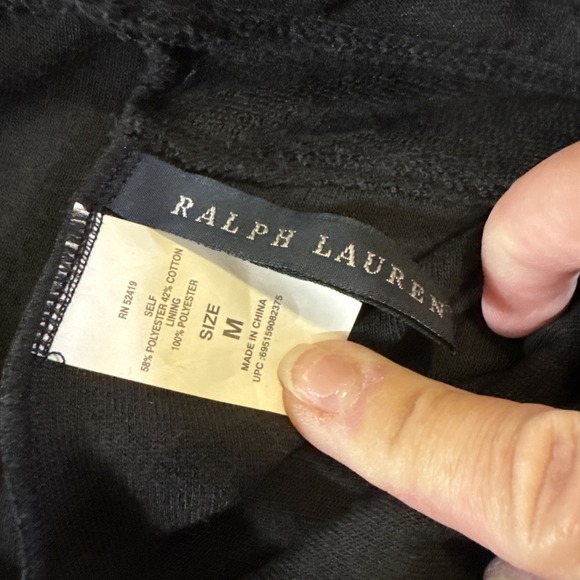 VTG Ralph Lauren Black Terry Halter Tennis Dress Cover Up Y2K Beach Club SZ M - Picture 4 of 10